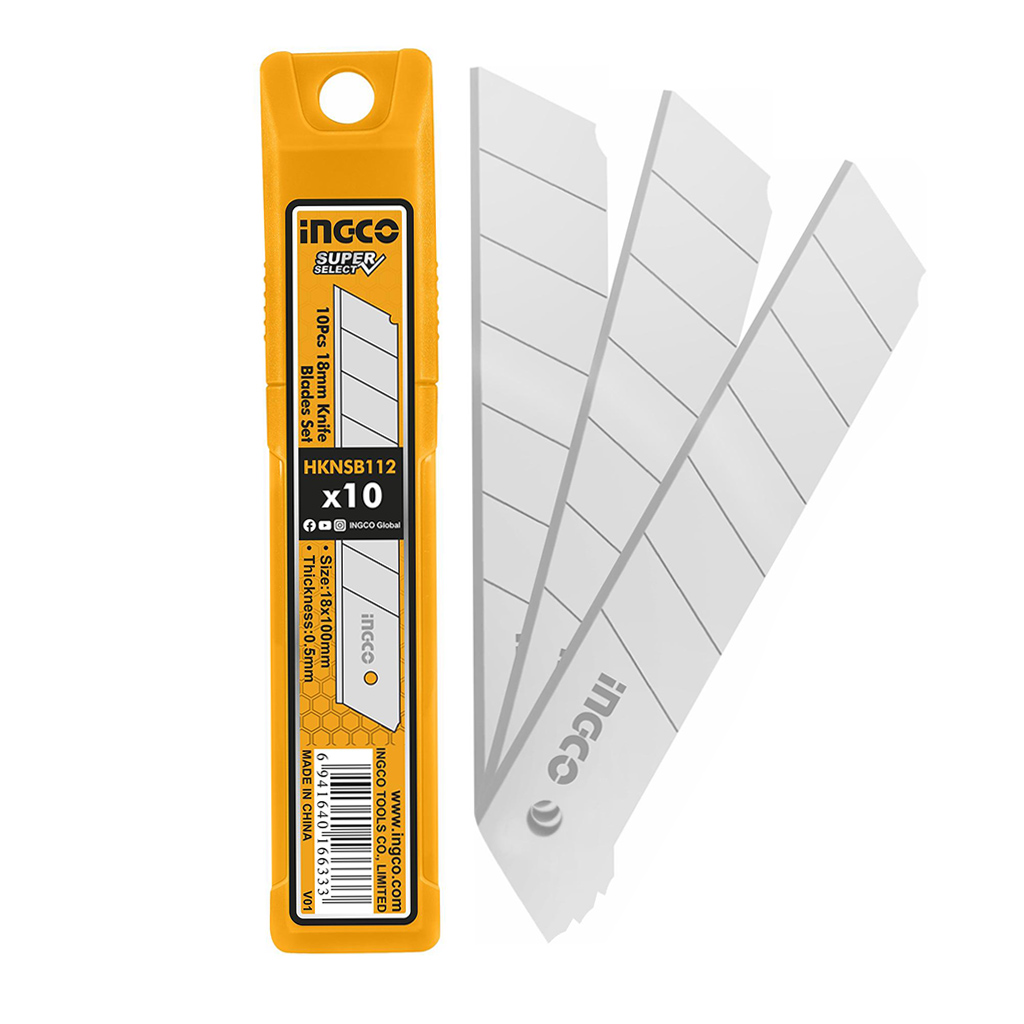 Ingco By Winland Super Select Pcs Mm Knife Blade Hknsb Ing Ht