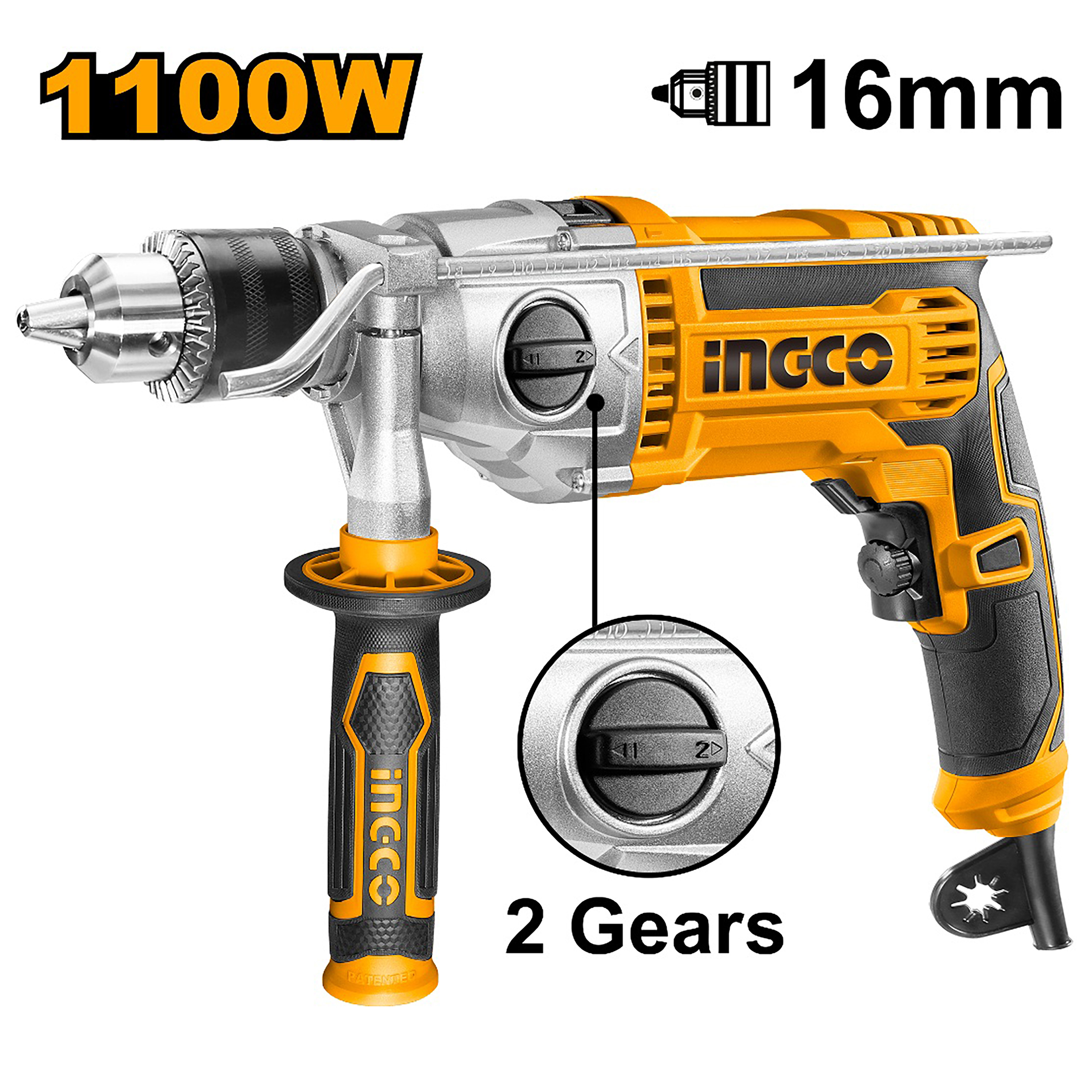 Ingco By Winland Industrial Grade Impact Drill W With Variable