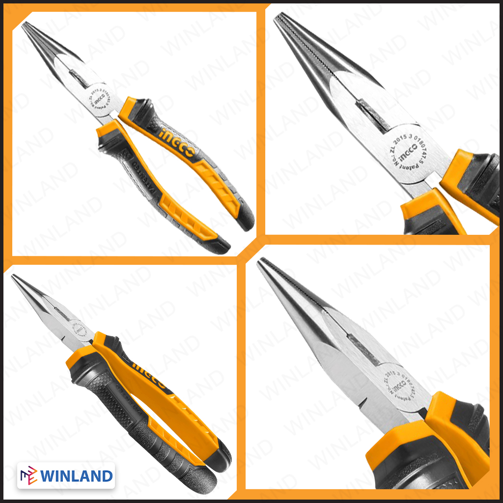 Ingco By Winland Anti Rust And Polished Long Nose Pliers 6 160mm