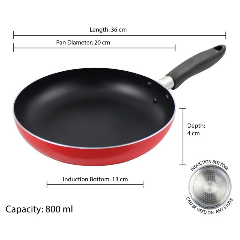 Masflex By Winland 20cm Frying Pan Aluminum Non Stick Frying Pan