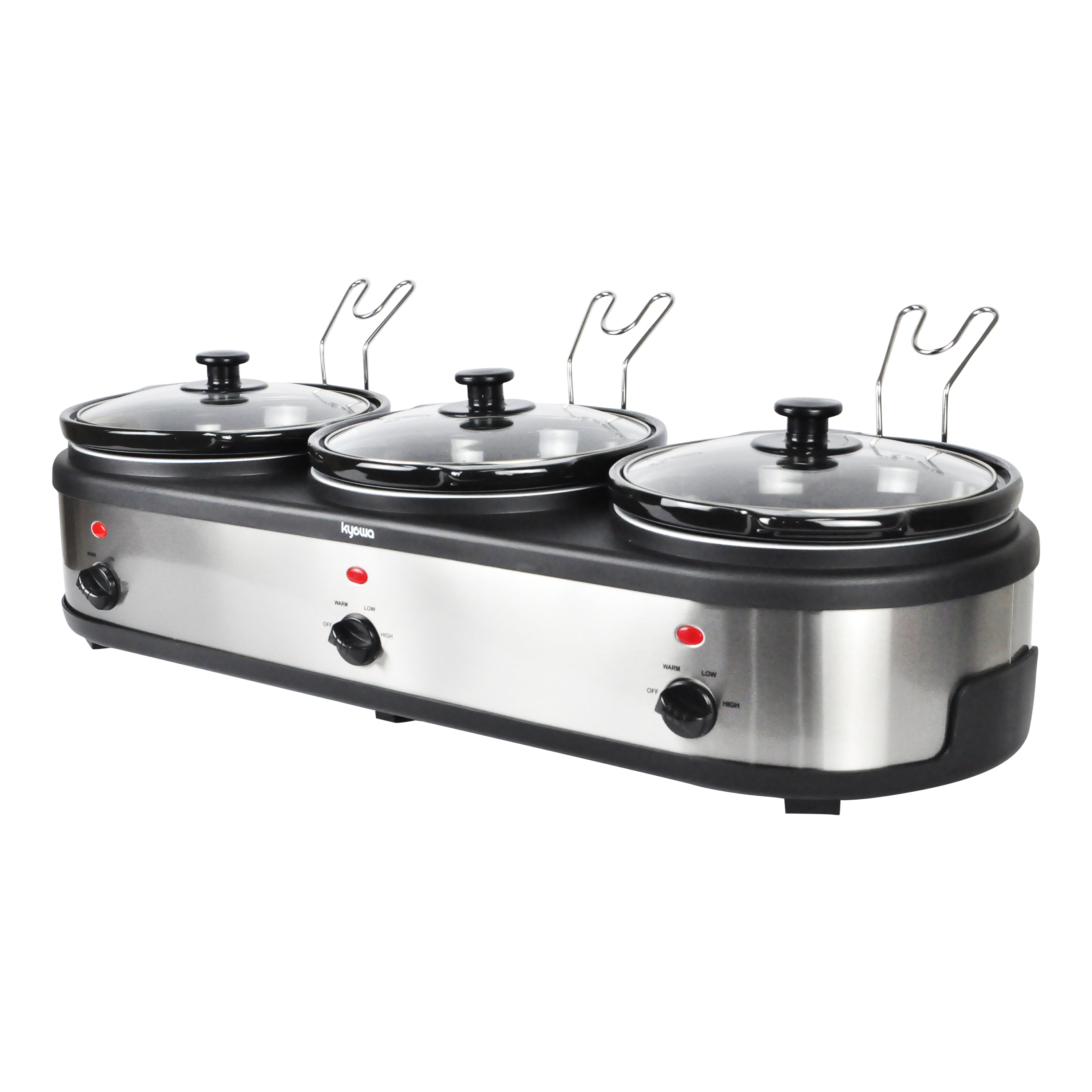 Kyowa By Winland Multi Slow Cooker With 3 Detachable Ceramic Inner Pots