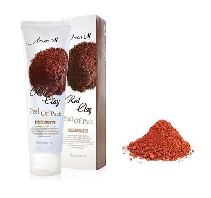 korean cosmetics aroma m red clay peel off pack