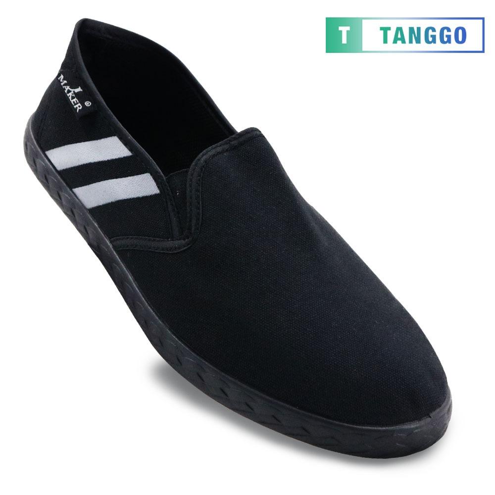 tanggo amos men"s slip-on casual shoes 220-m (black/grey)