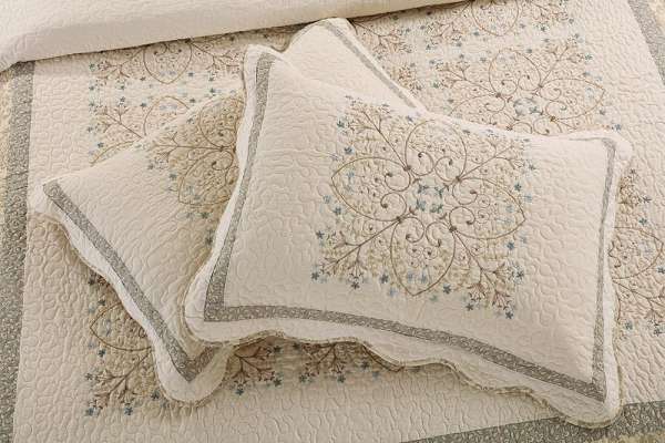 Bán Chạy Mô Hình 100% Cotton Vỏ Gối Thêu Hoa Quilt 100% Cotton Cặp Chần Bông Gối Đôi Hai Người Giặt Bằng Nước