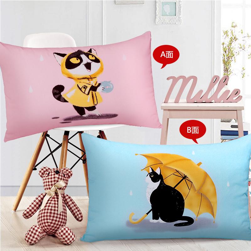 100% Cotton Vỏ Gối Sản Phẩm Mới Vỏ Gối Hoạt Hình Trẻ Em Duy Nhất Của Trẻ Em Người Lớn Ký Túc Xá Sinh Viên 100% Cotton Hai Mặt Bộ Ruột Gối Một Cặp