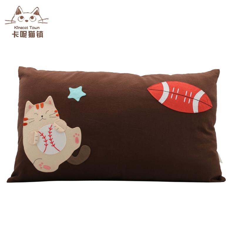 Taiwan Import Kine Cat Patchwork Cartoon Pure Cotton Cloth Health Skin Infant Children Pillow Cases zhen xin tao Pillow Case