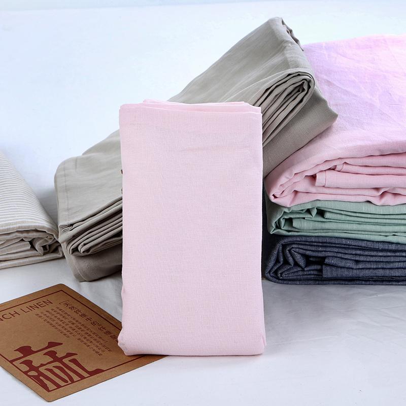 Pháp Cây Đay Linen Người Lớn Vỏ Gối Một Chiếc Giản Lược Bột Màu Xám Xanh Màu Bông Tiêu Chuẩn Vỏ Gối Một Cặp