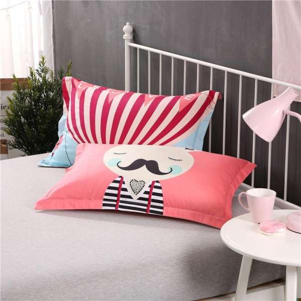 100% Cotton Vỏ GốI SọC Chéo Đơn 100% Cotton Vỏ Gối Một Cặp Vợ Chồng Kiểu Hàn Hai Chỉ Người Lớn Vỏ Gối 100% 100% Cotton