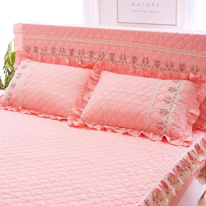 Vỏ Gối 100% Cotton Chần Bông Cặp Vỏ Gối 48X74 Cm Cỡ Đại Người Lớn Duy Nhất Với Ruột Gối Phù Hợp Với Viền Lá Sen