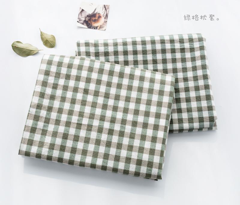 100% Cotton Giặt Bằng Nước Vải Cotton Cặp Tiếng Nhật Vỏ Gối Kẻ Sọc Vỏ Gối Bông Giặt Nước Cỡ Đại Sinh Viên Gối Đơn Với