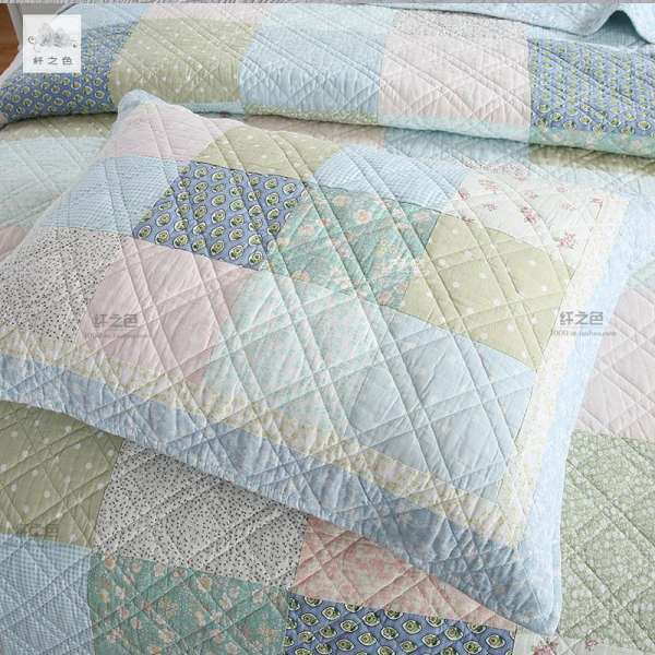 Nông Thôn Quilt Vỏ Gối Con Gái Sinh Viên Vỏ Gối 100% Cotton 100% Cotton Đơn Gối Không Có Lõi Một Chỉ Có Sợi Màu