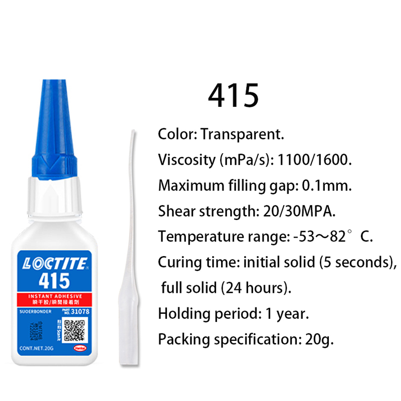 Instant Adhesive Gule Loctite 401 403 406 414 415 416 Quick Dry