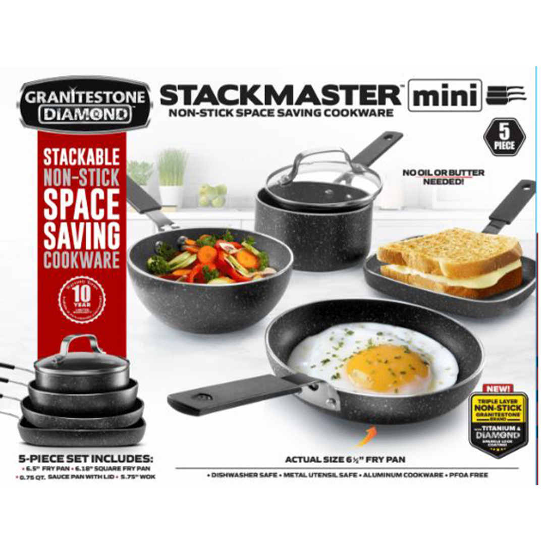 Granite Stone Mini Stackmaster 5 Piece Cookware Set Lazada PH