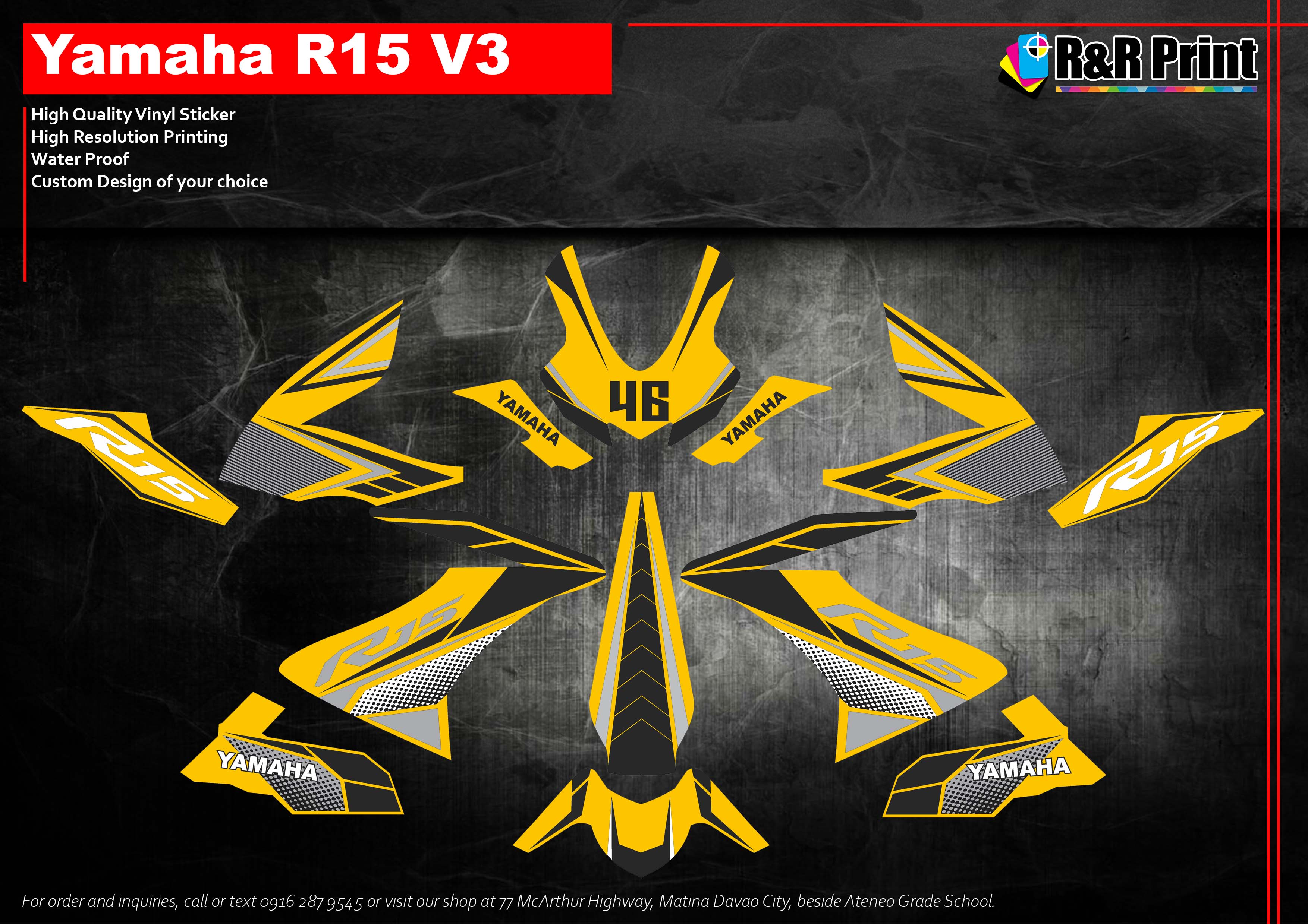 Yamaha R V Decals Sticker Lazada Ph