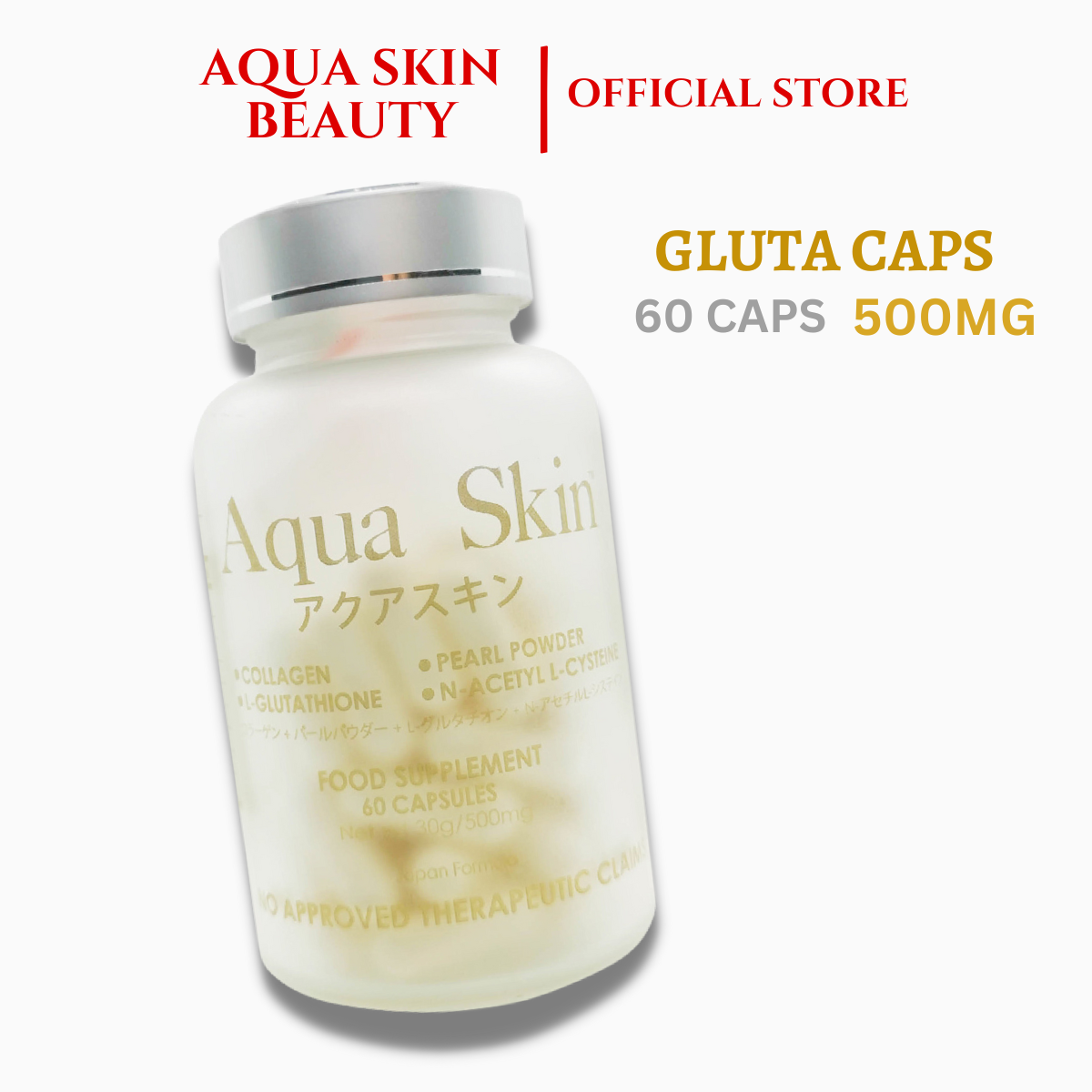 Aqua Skin Glutathione Gluta Caps Collagen Nac Gluta Capsule Anti Aging