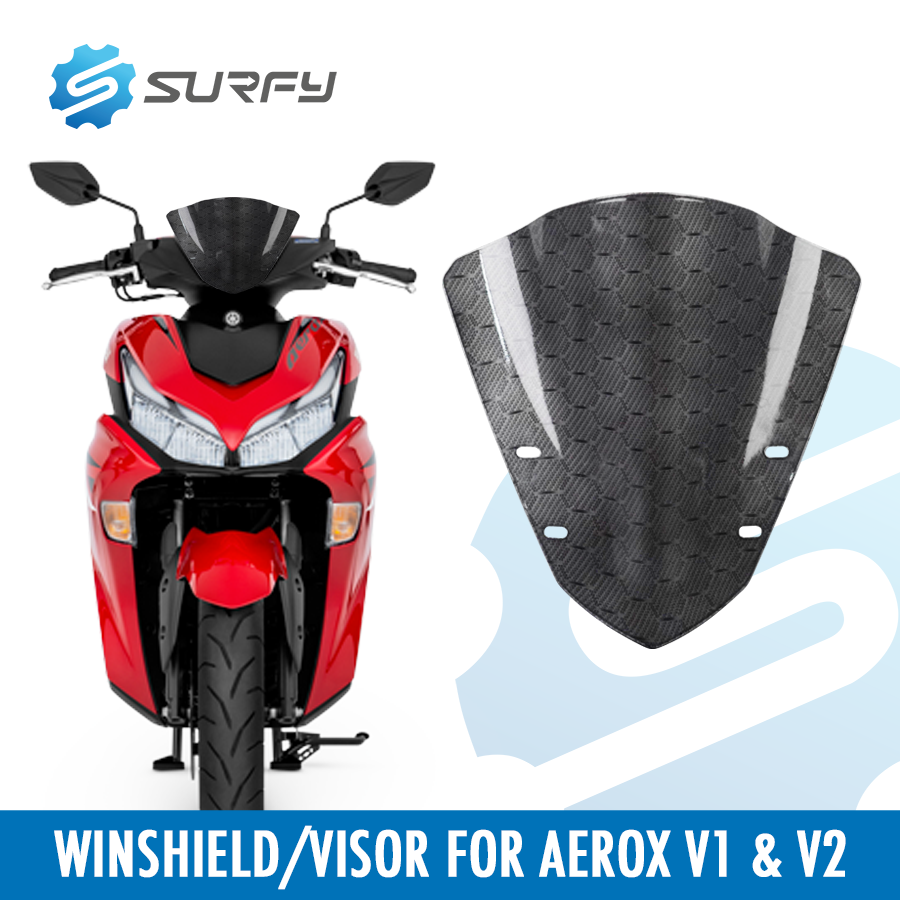 Aerox Windshield Visor For V V Honey Comb Carbon Design From Thailand