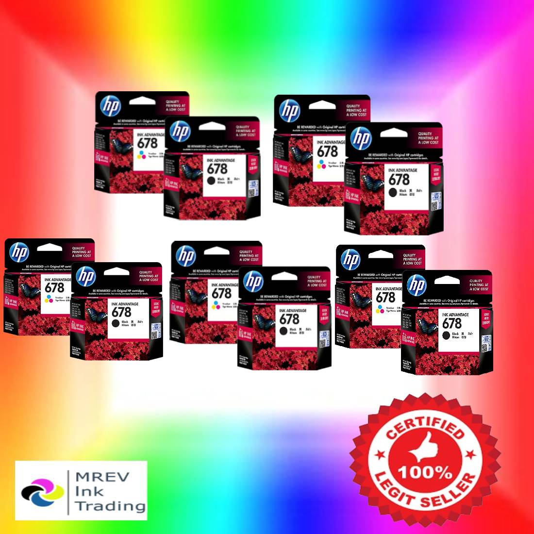 Hp Black And Tri Color Original Ink Advantage Cartridge Set Of