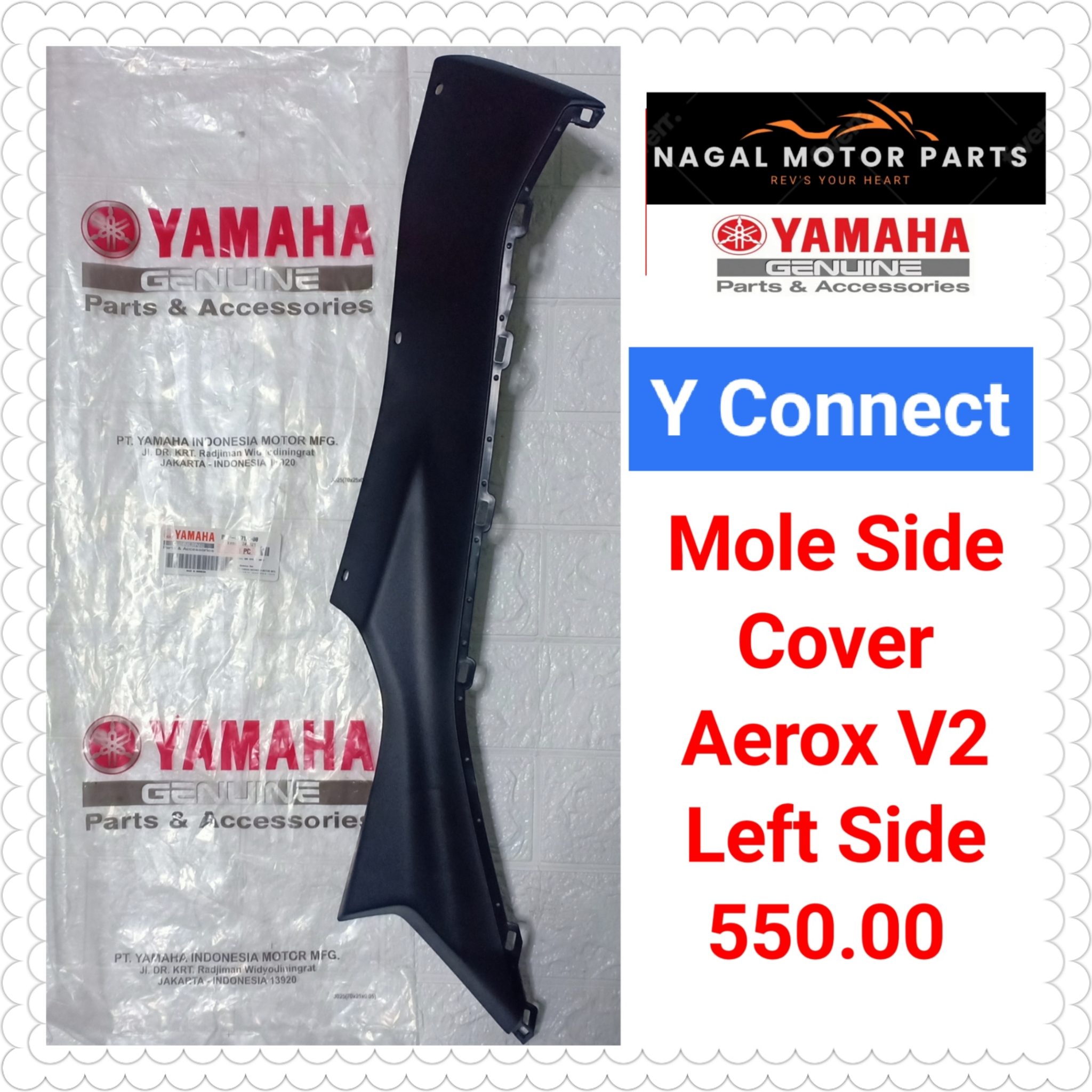 MOLE SIDE COVER 1 2 FOR AEROX V2 Y CONNECT YAMAHA GENUINE PART Lazada PH