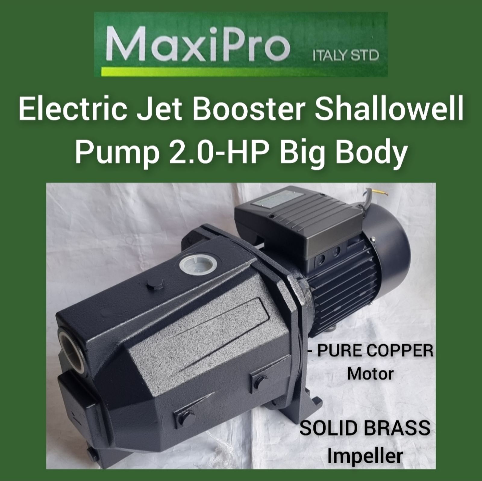 Maxipro Electric Water Pump Jet Booster Shallowell Pump Hp Big Body