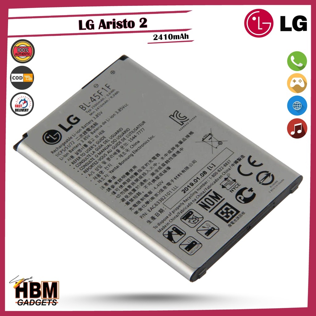 LG Aristo 2 Battery 100 Original Model BL 45F1F Lazada PH