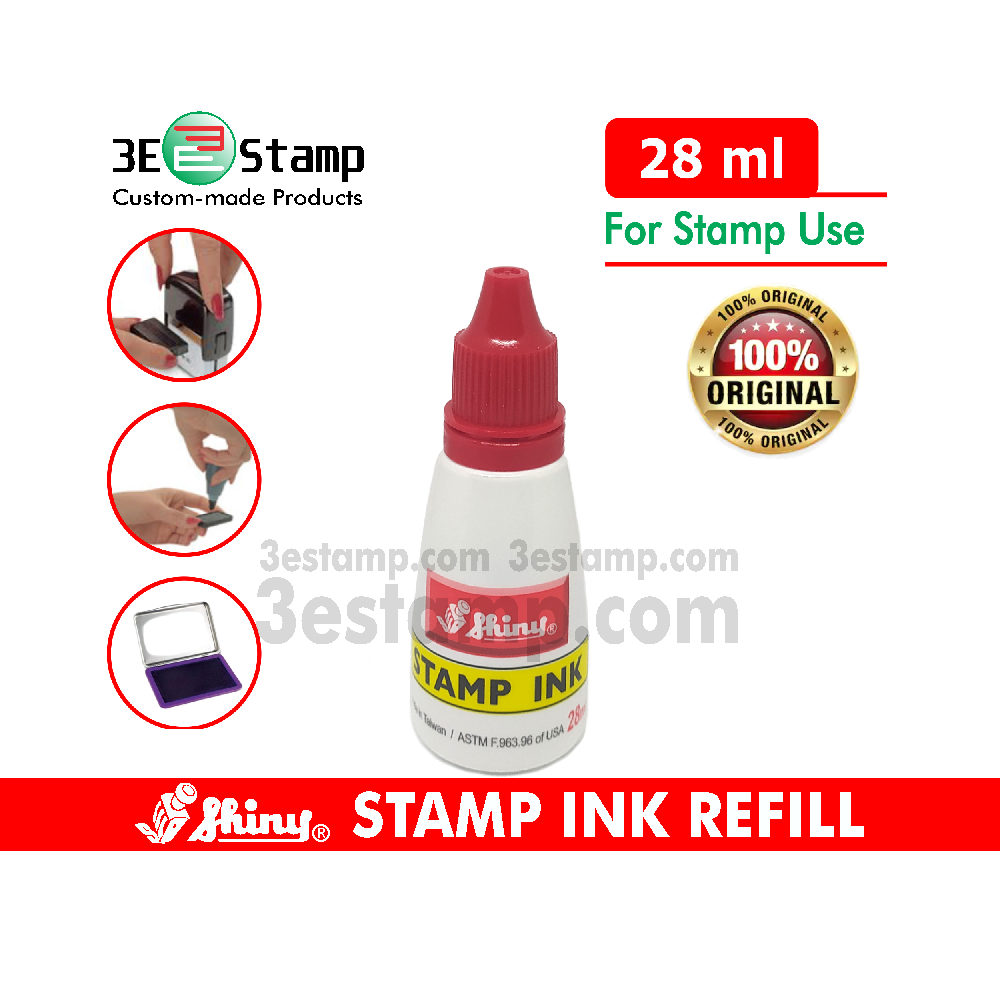 Shiny Stamp Office Stamp Pad Blue Oz Reinking Inks For All Stamp Pads