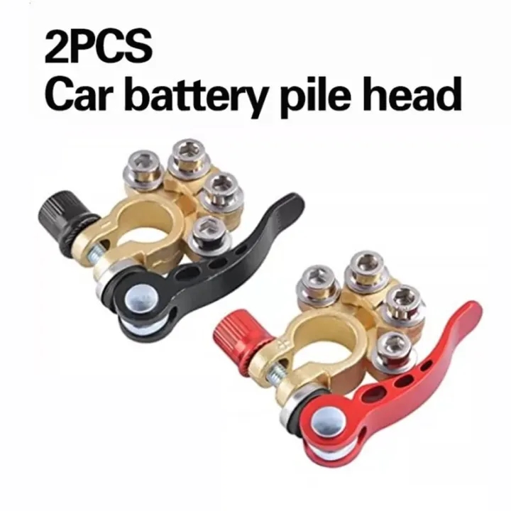 1 Pair Car Battery Terminal Connector Toolless Quick Disconnect Battery