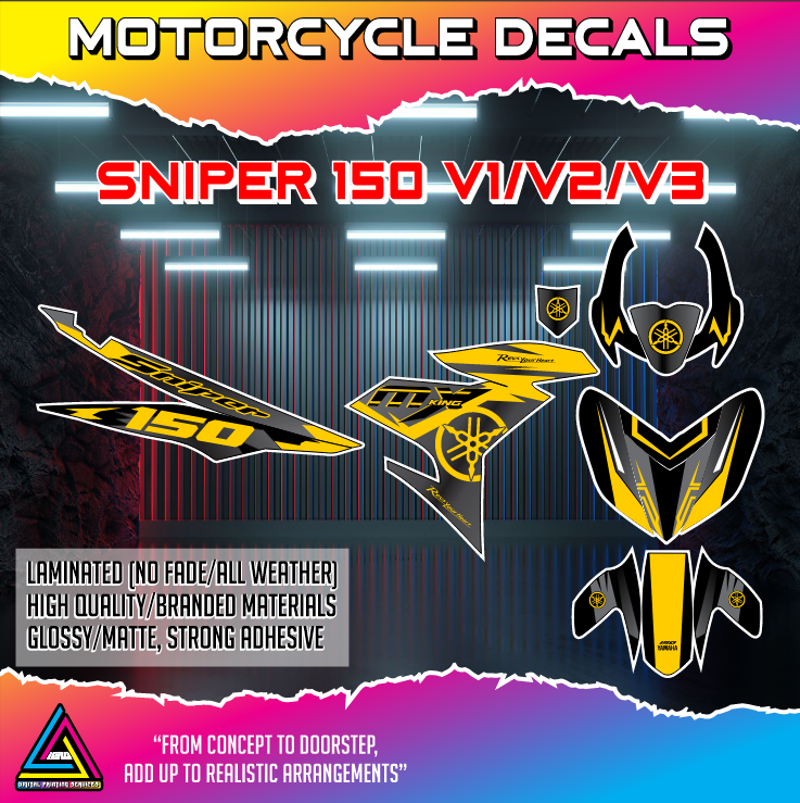 Yamaha Sniper V V V Full Body Decals Waterproof Laminated No