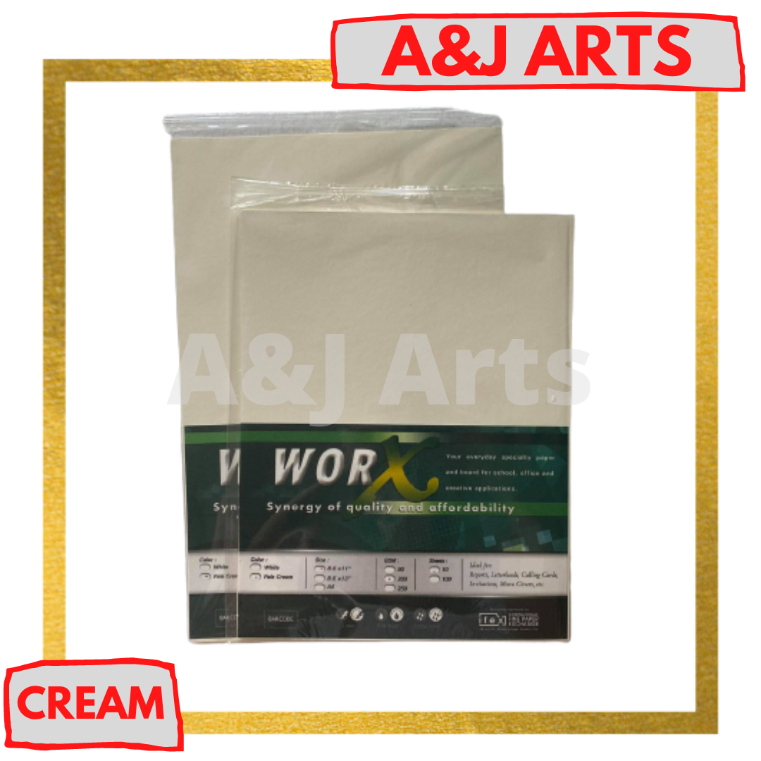 Worx Specialty Board Paper Gsm White Pale Cream Short Long Size