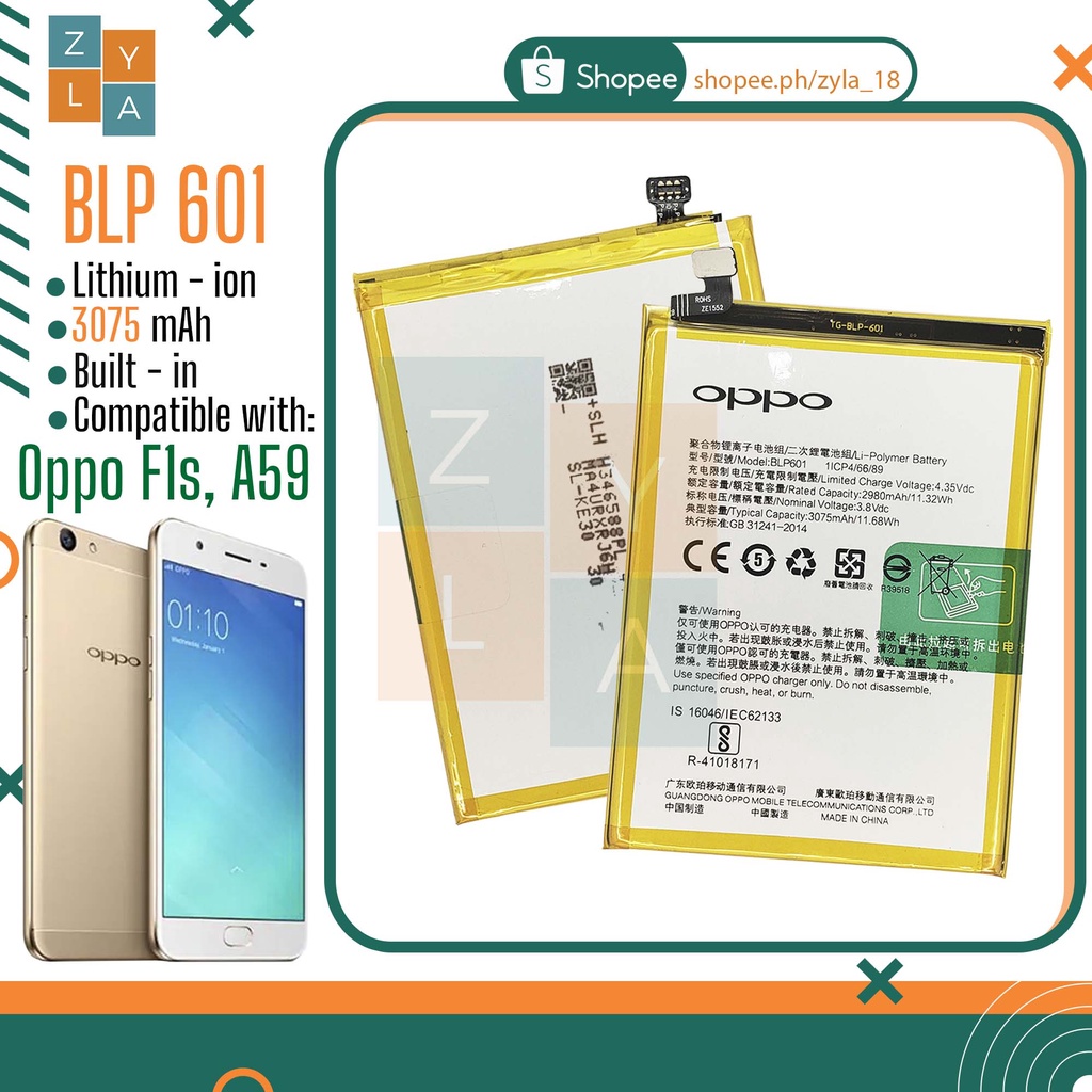 OPPO A59 F1s BATTERY BLP601 Original Equipment Manufacturer Lazada PH