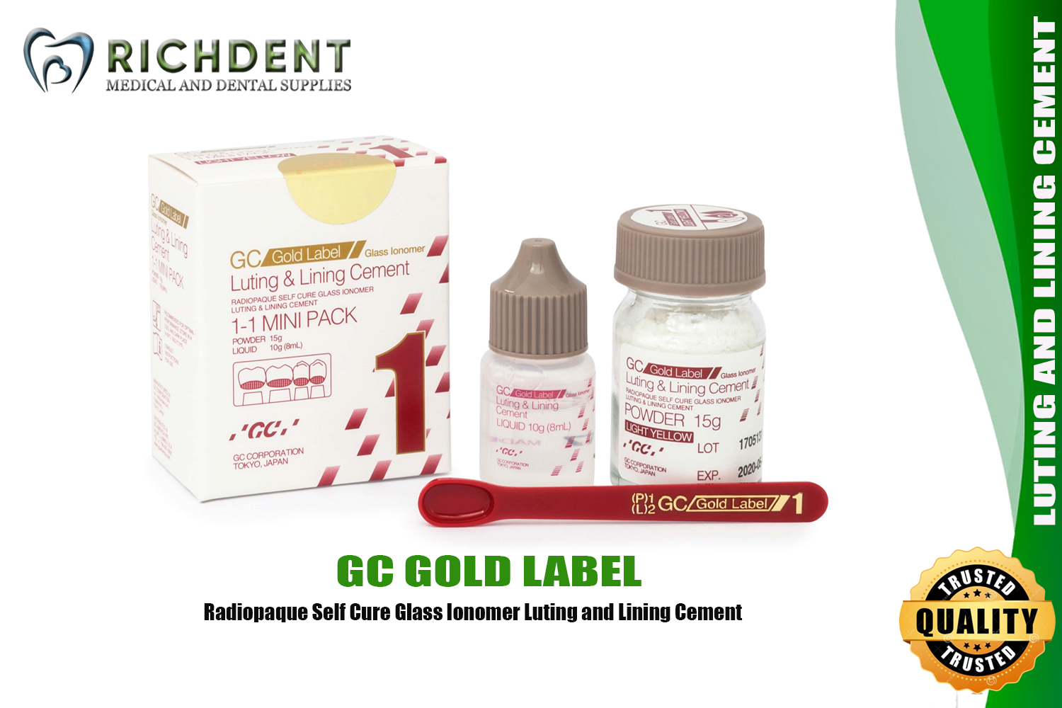 GC GOLD LABEL TYPE 1 LUTING AND LINING CEMENT MINI PACK Lazada PH