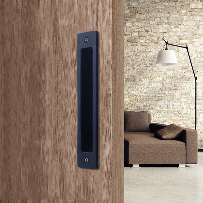 Sliding Door Handle Black Embedded Sliding Door Wardrobe Balcony Wooden