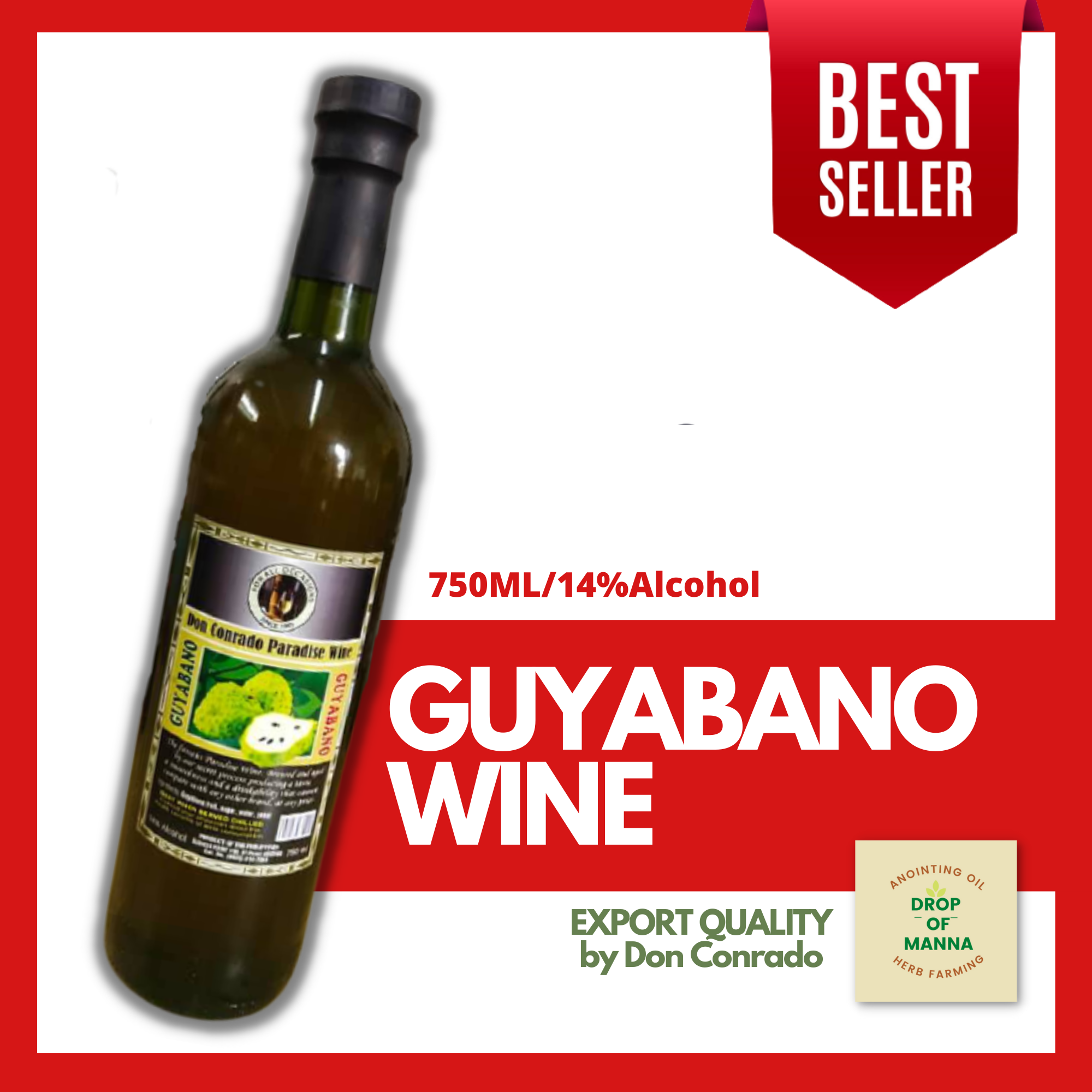 Guyabano Wine Ml Alcohol Export Quality By Don Conrado