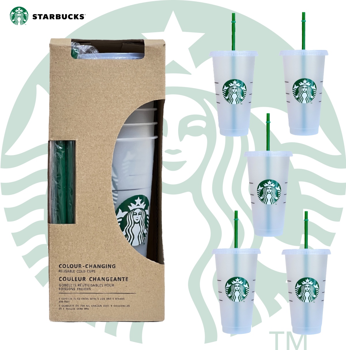 Starbucks Tumbler With Straw Reusable Cold To Go Cup Hard Plastic Venti