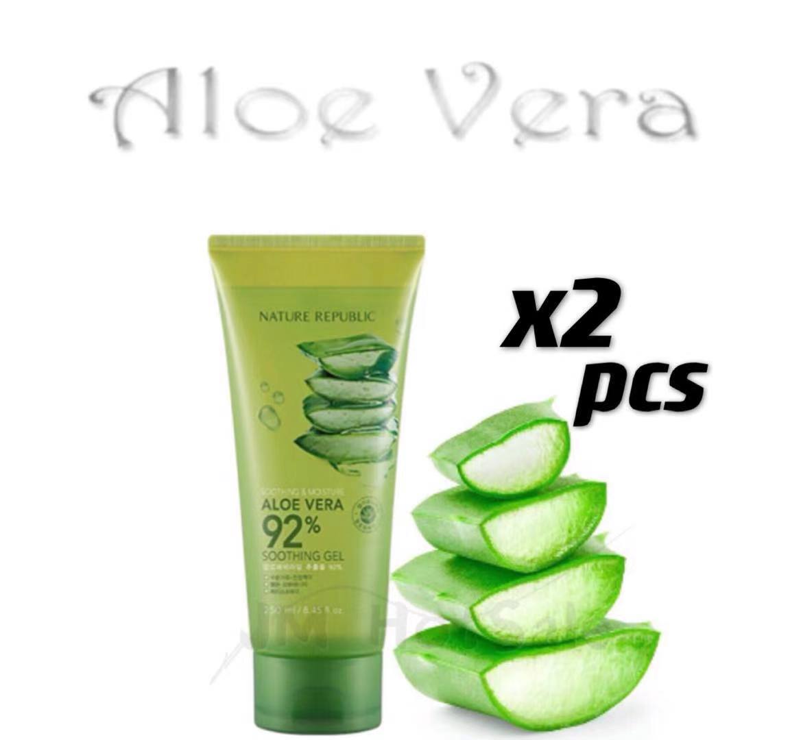 2pcs TUBE TYPE Nature Republic Soothing Moisture Aloe Vera 92