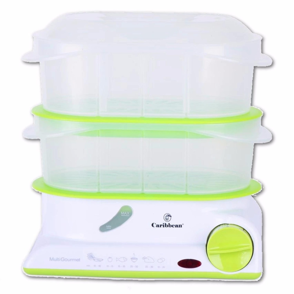 Caribbean Two Layer Electric Steamer With Dividers Green Lazada PH