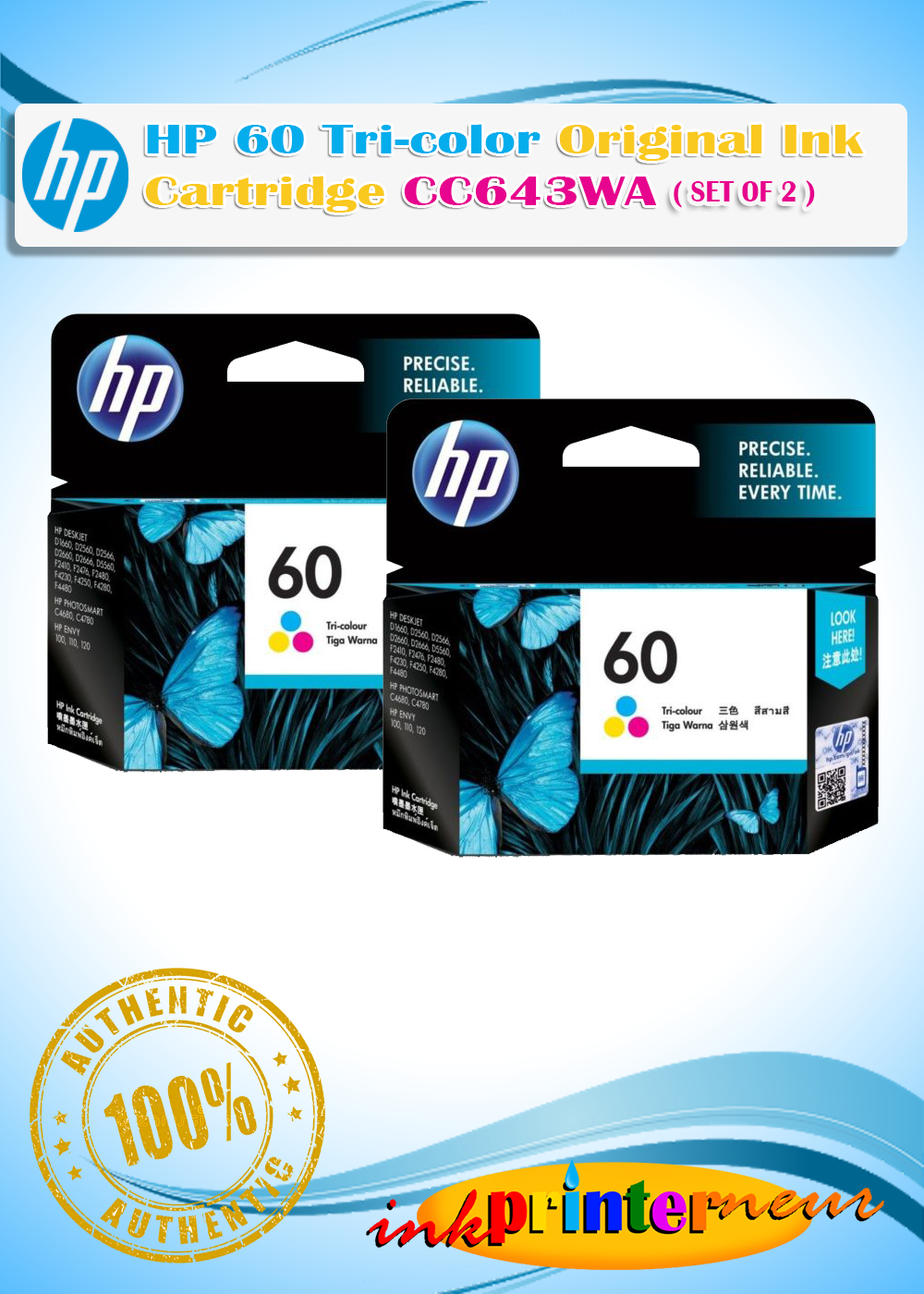 Hp Tri Color Original Ink Cartridge Set Of Cc Wa Lazada Ph