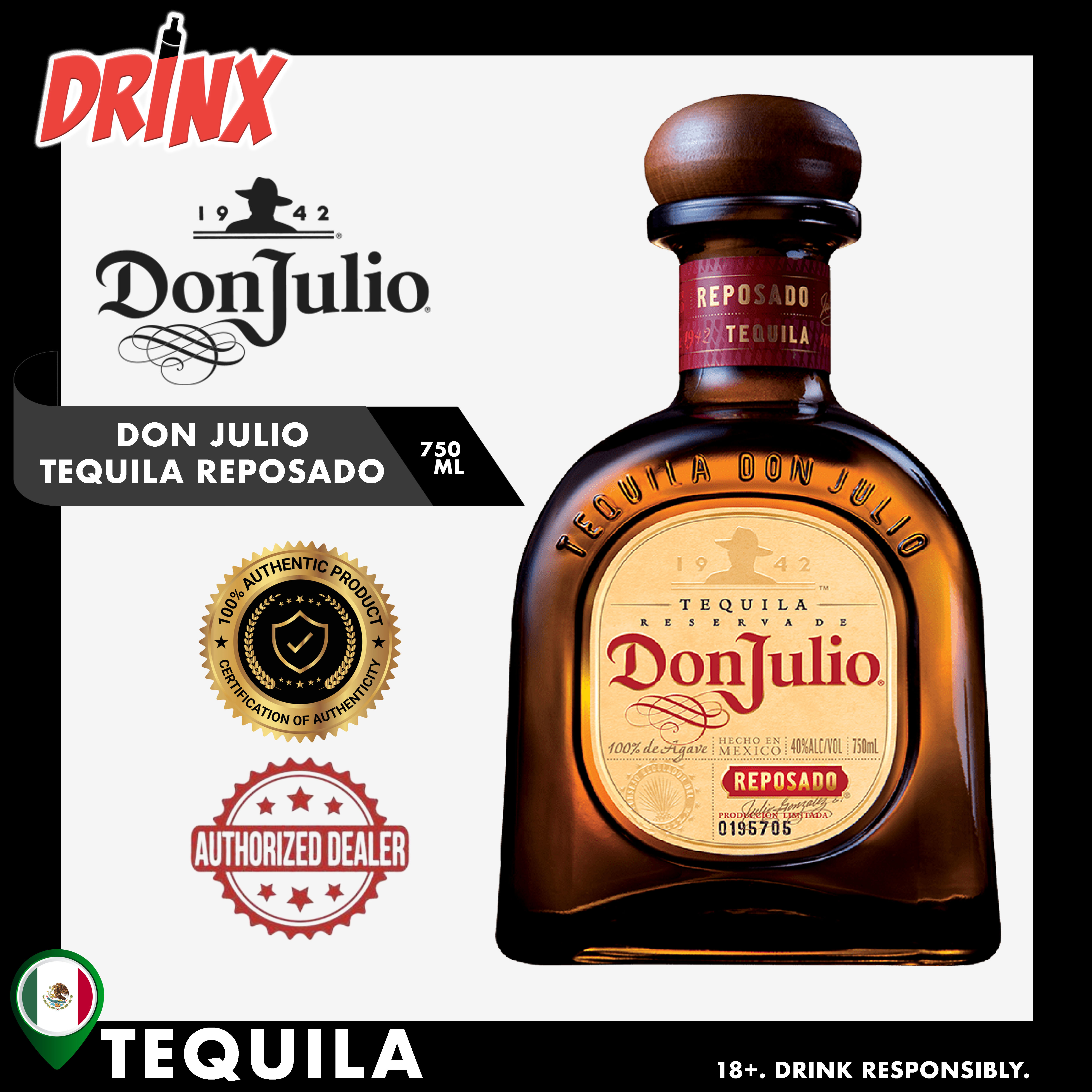 Don Julio Tequila Reposado 750ml Lazada