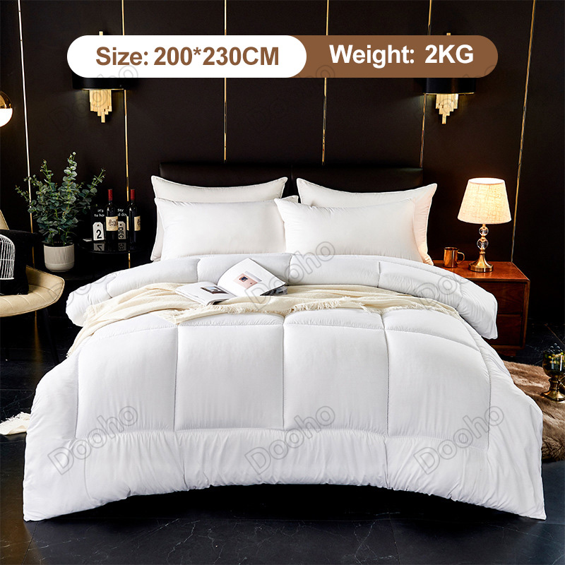 Plain White Comforter Duvet Filler Insert Alternative Bed