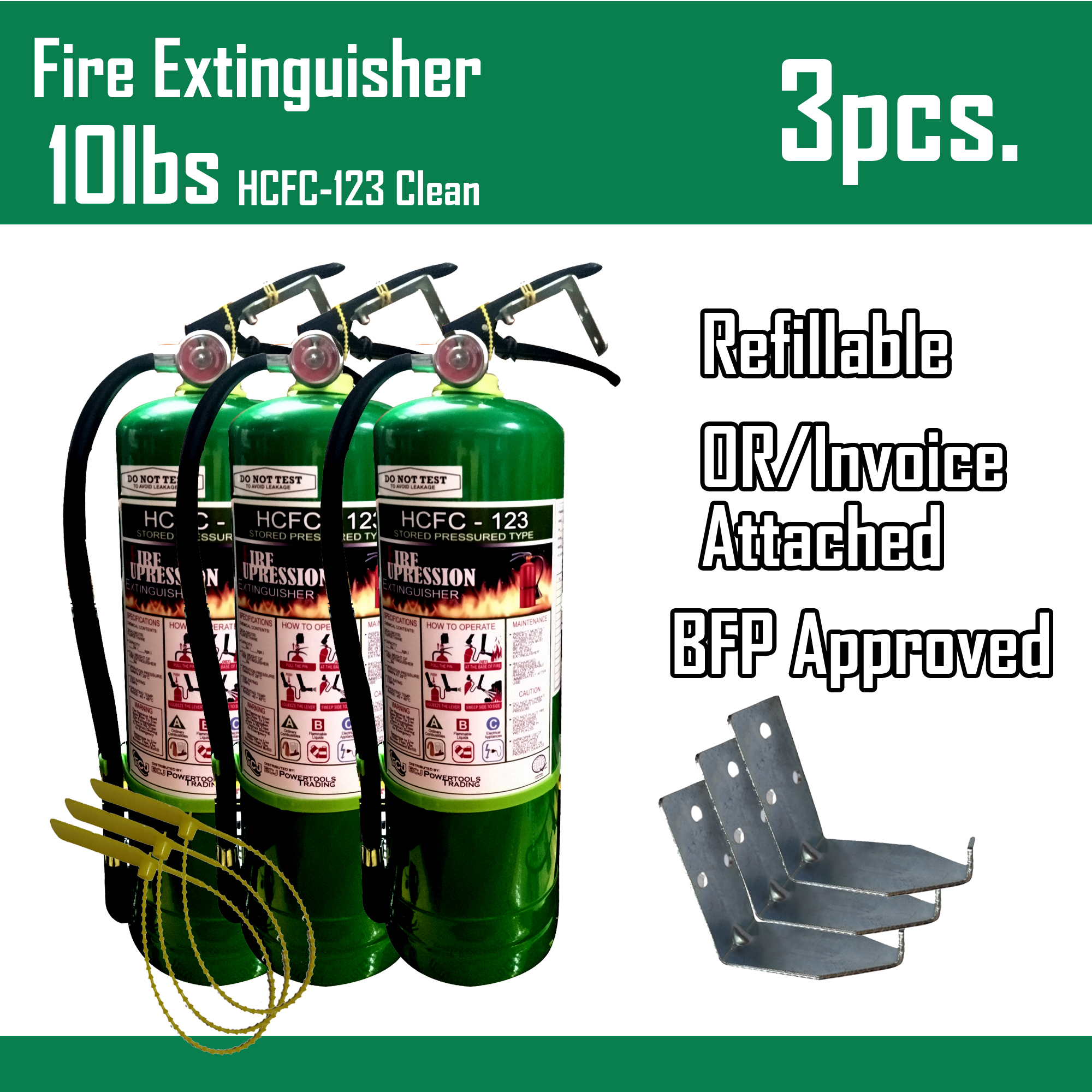 Pcs Lbs Fire Extinguisher Clean Green Hcfc Lazada Ph