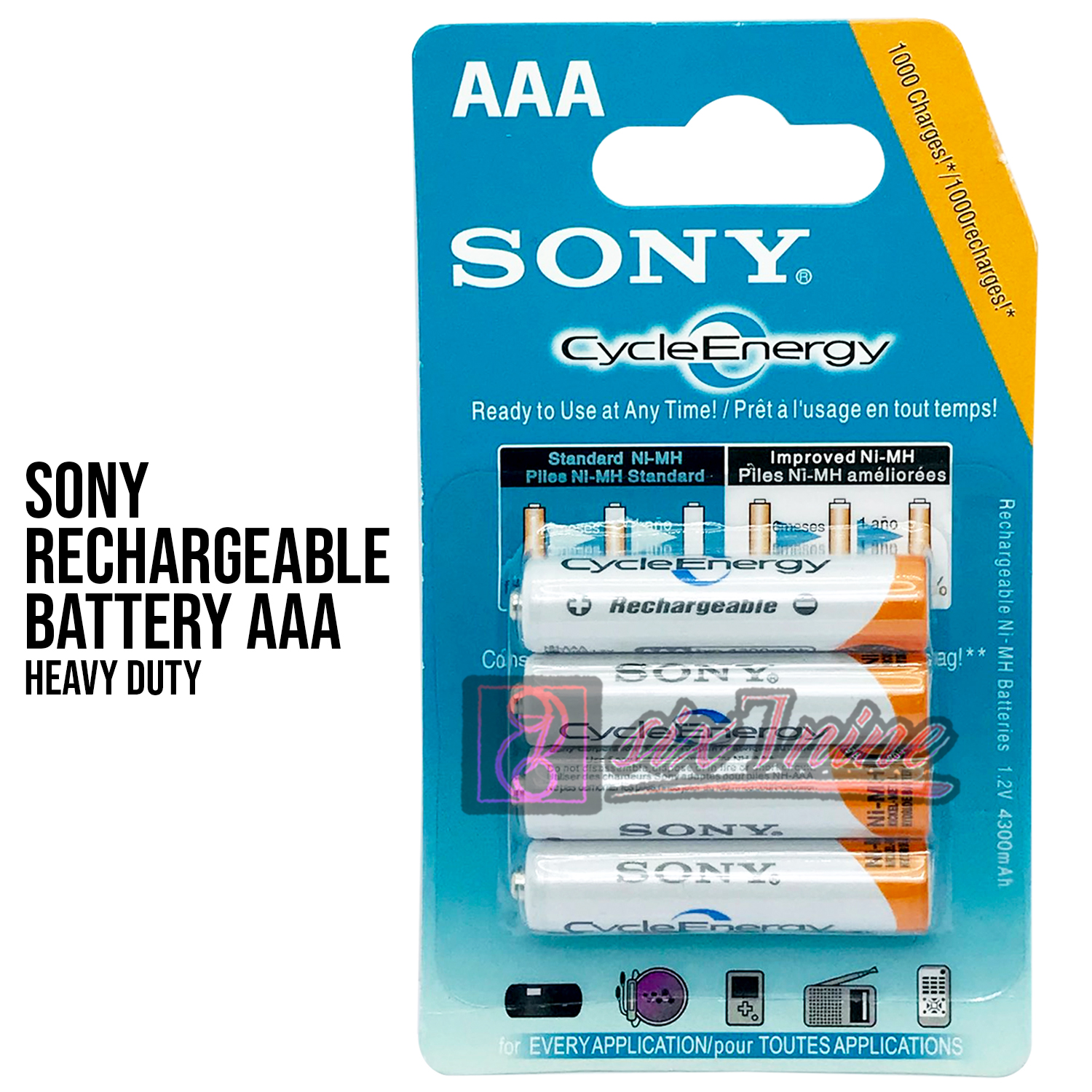 Sony Rechargeable AAA Battery 4PCS IN 1 CARD Heavy Duty Lazada PH