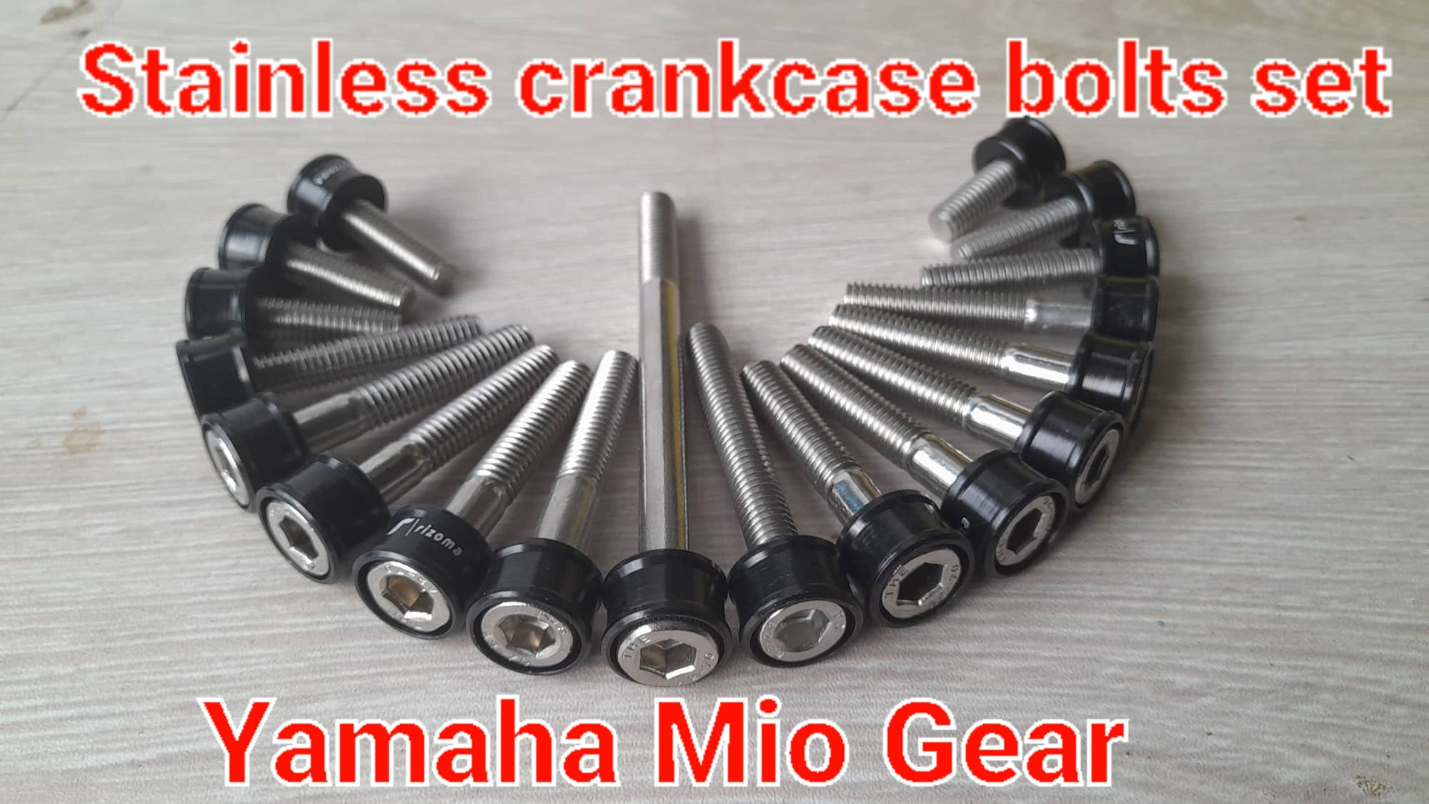 Jessfer Mc Parts Stainless Crankcase Bolts Set For Yamaha Mio Gear