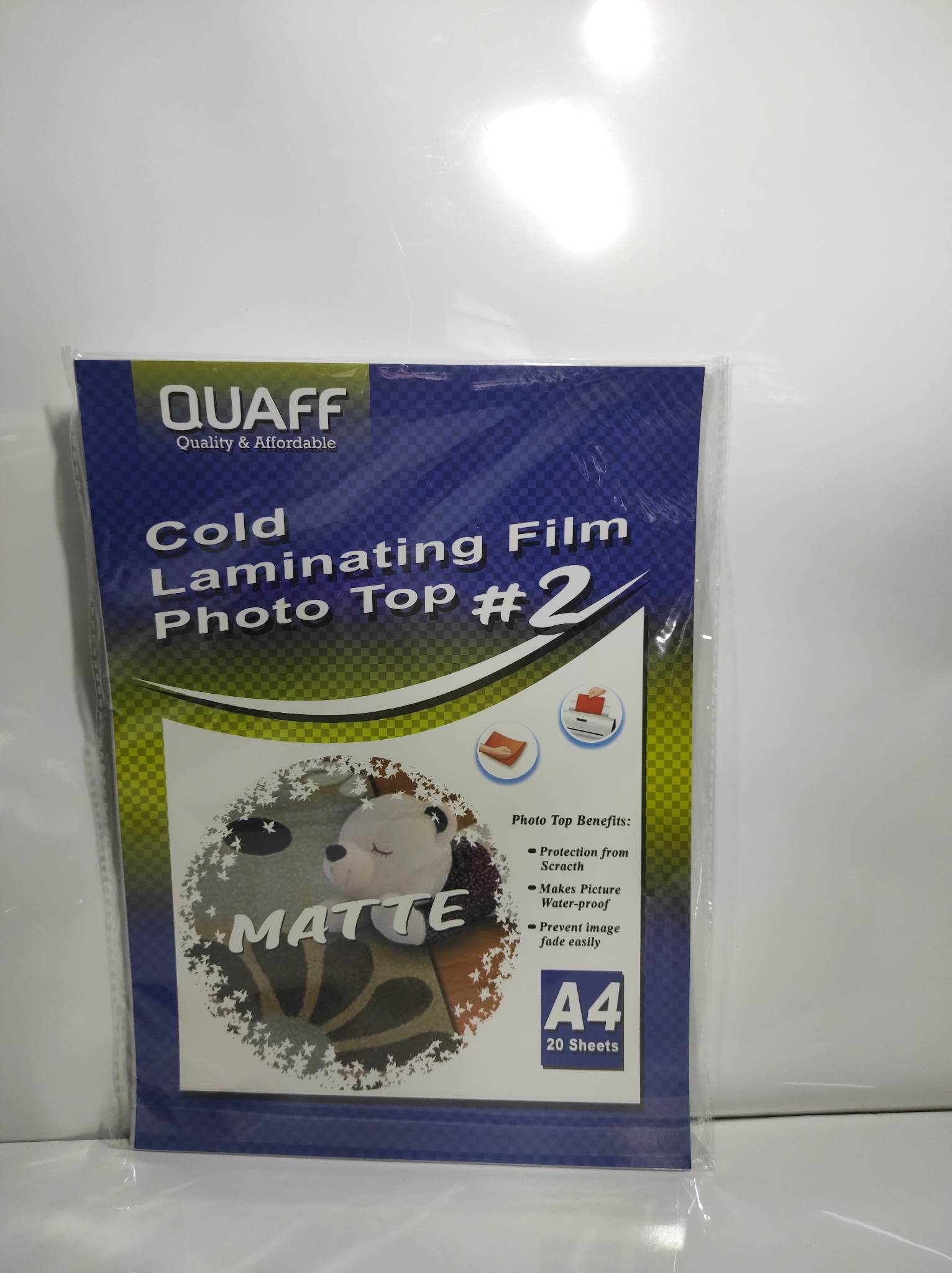 QUAFF Photo Top Glossy Matte Cold Laminating Film A4 Lazada PH