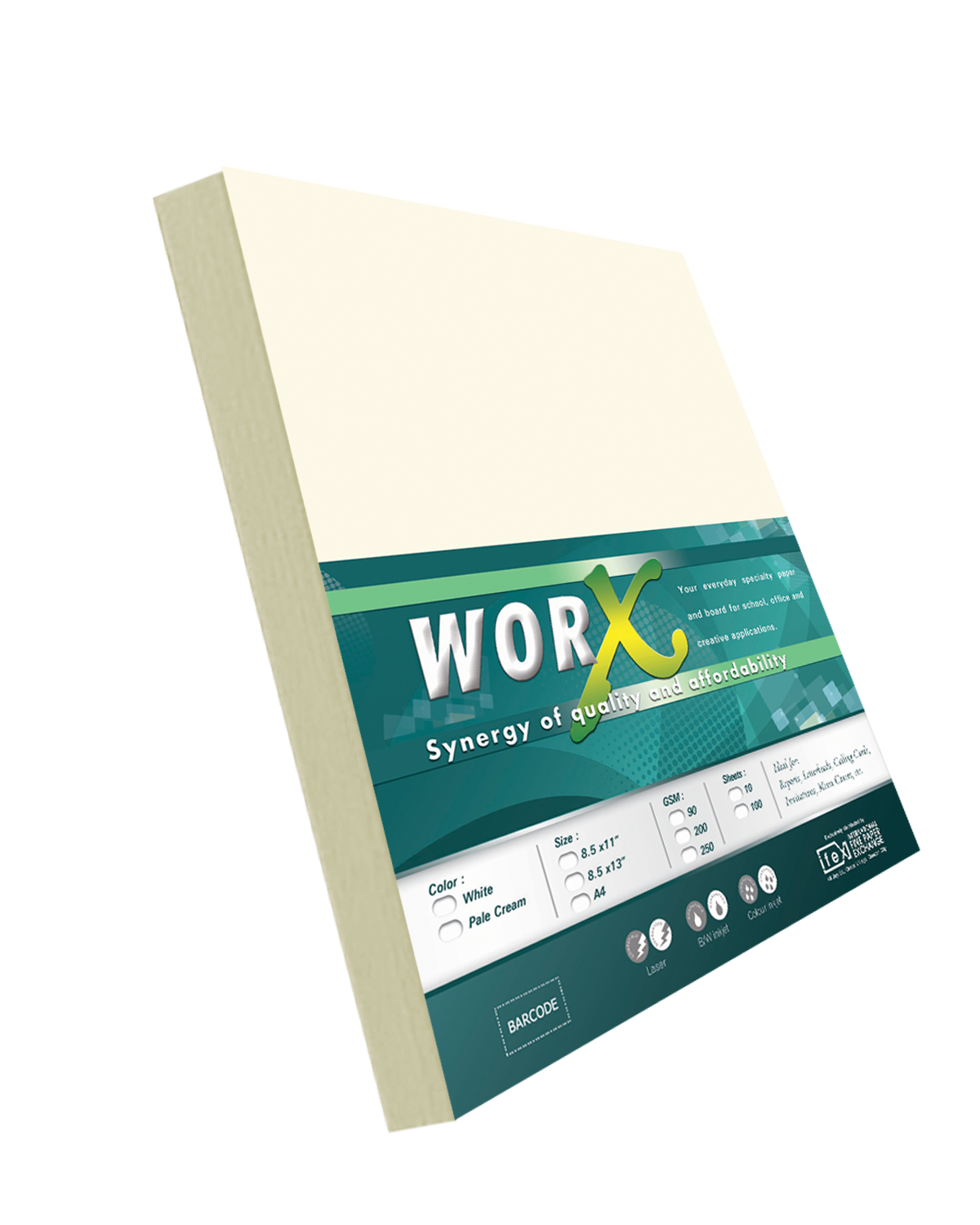 Worx Specialty Paper Gsm Pale Cream Sheets Pack Lazada Ph