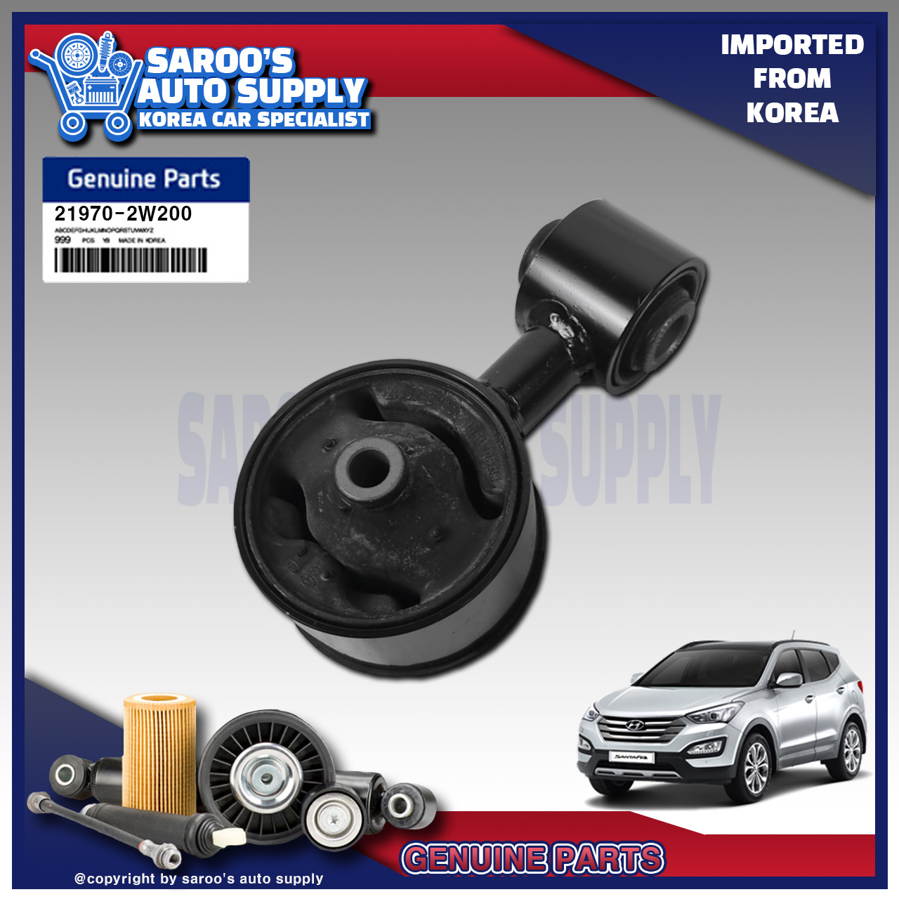 Genuine Transaxle Mounting Roll Bracket For Hyundai Santa Fe