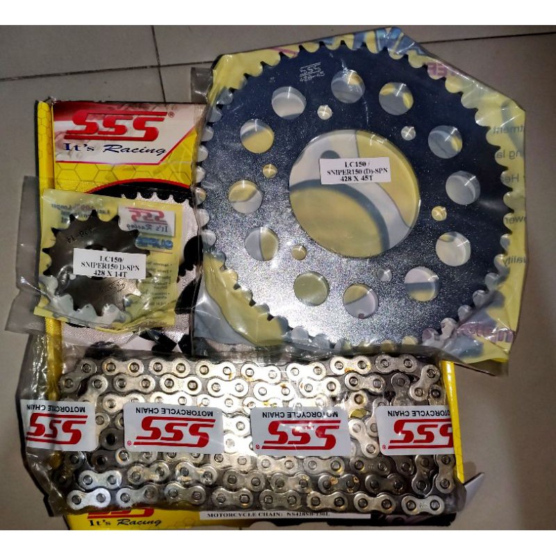 Sss Steel Chain Set For Raider Carb Fi Sniper And Wave Xrm