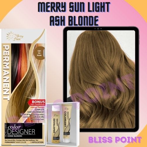 Bliss Point Merry Sun Light Ash Blonde Permanent Hair Color Set With