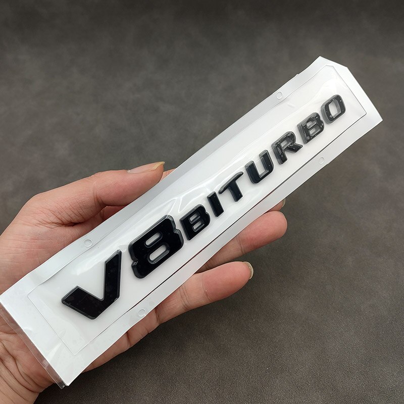 Fun Car D Car Fender Badge Decal V Biturbo Emblem Logo Sticker For