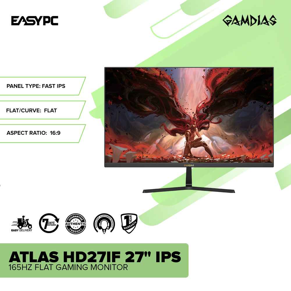 EasyPC Gamdias Atlas HD27H 27 Inches 240Hz VA Curved HD27IF 27