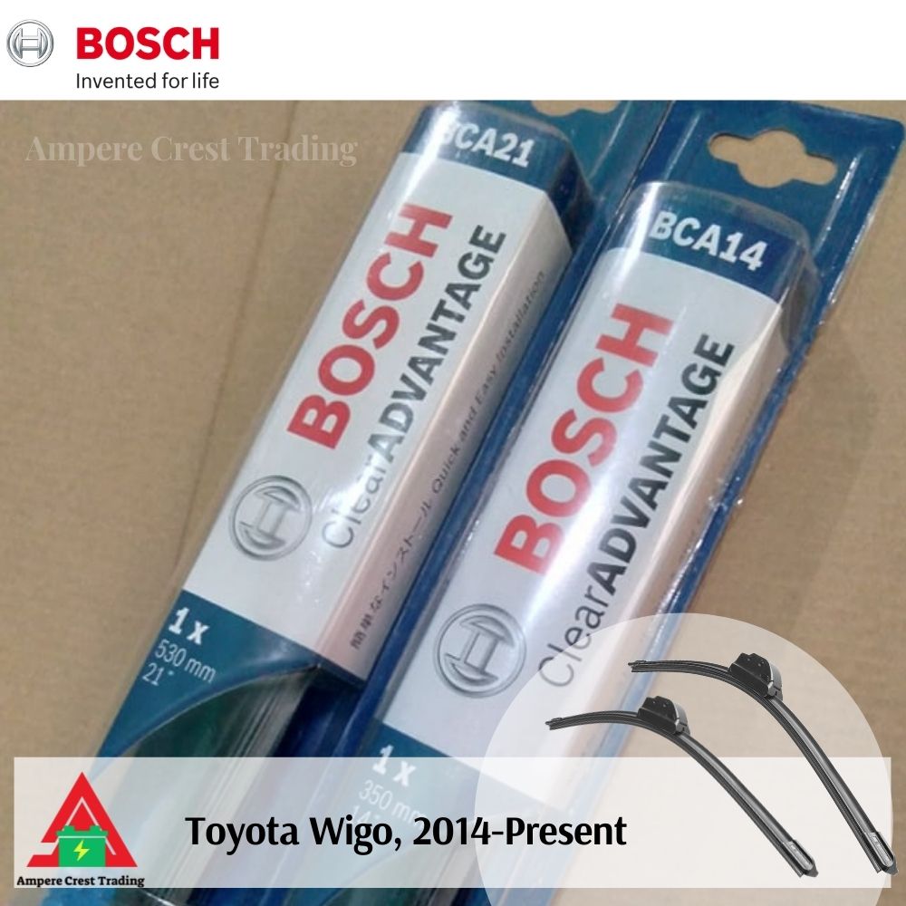 Bosch Clear Advantage Wiper Blade Set Of For Toyota Wigo