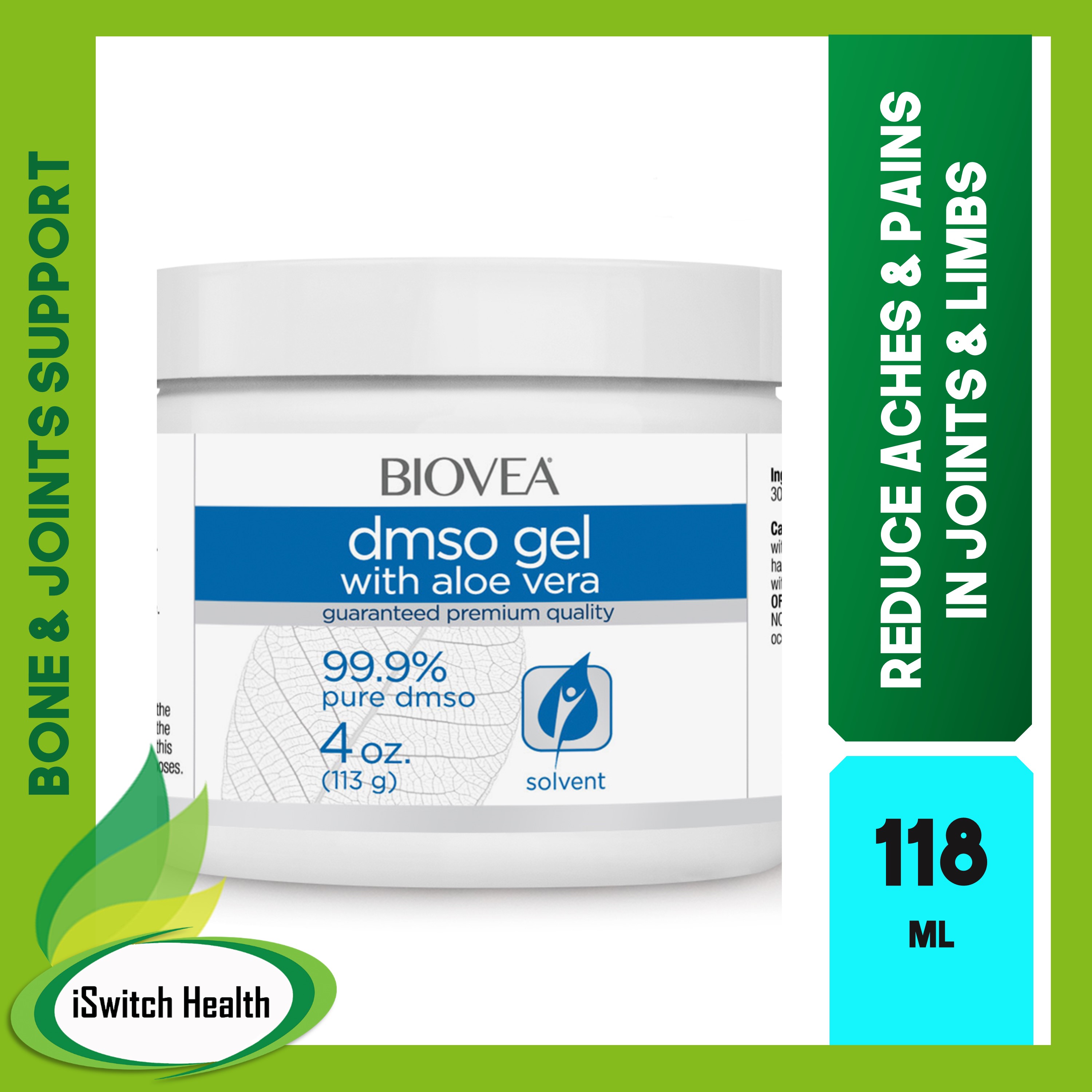 Biovea Dmso Gel With Aloe Vera Oz Ml For Pain Relief Healing